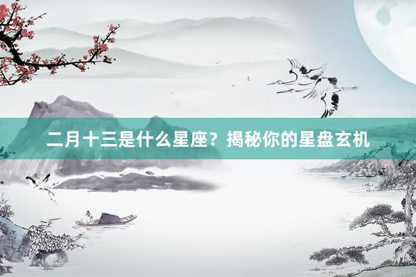 二月十三是什么星座？揭秘你的星盘玄机